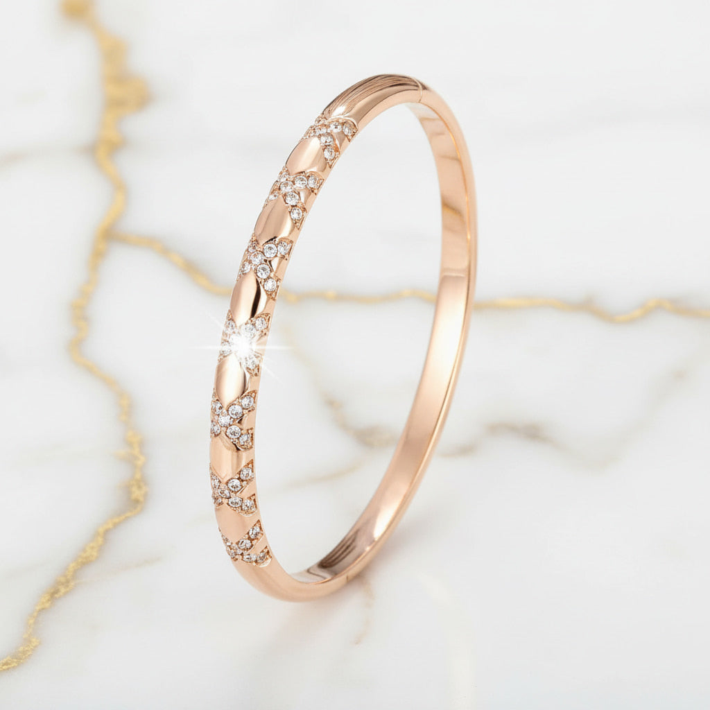 Armband - Funkelndes Kreuzmuster in Roségold CrystalScents