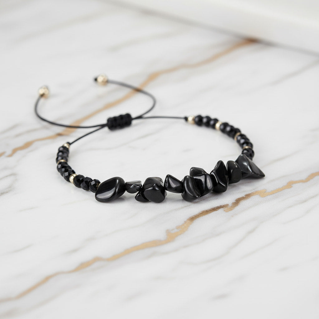 Obsidian Schutzarmband – Stärke & Sicherheit CrystalScents