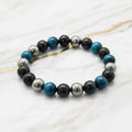 Obsidian, Hämatit & Blaues Tigerauge Armband - Wirkungstrio CrystalScents