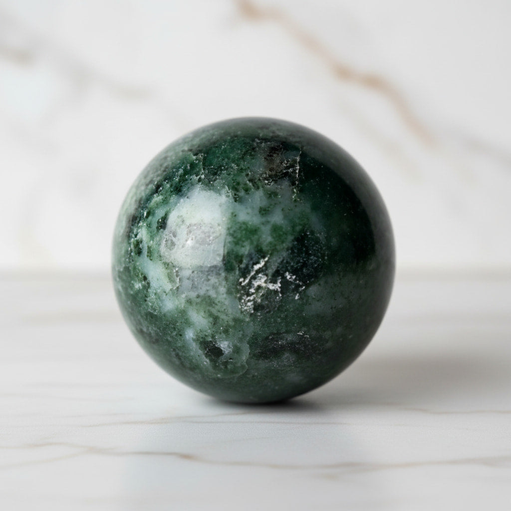 Moosachat Kugel – Naturverbunden & Einzigartig CrystalScents