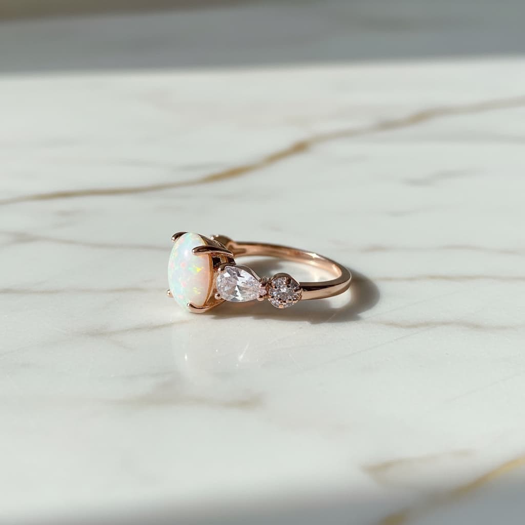 Opal Ring - Funkelndes Farbspiel CrystalScents