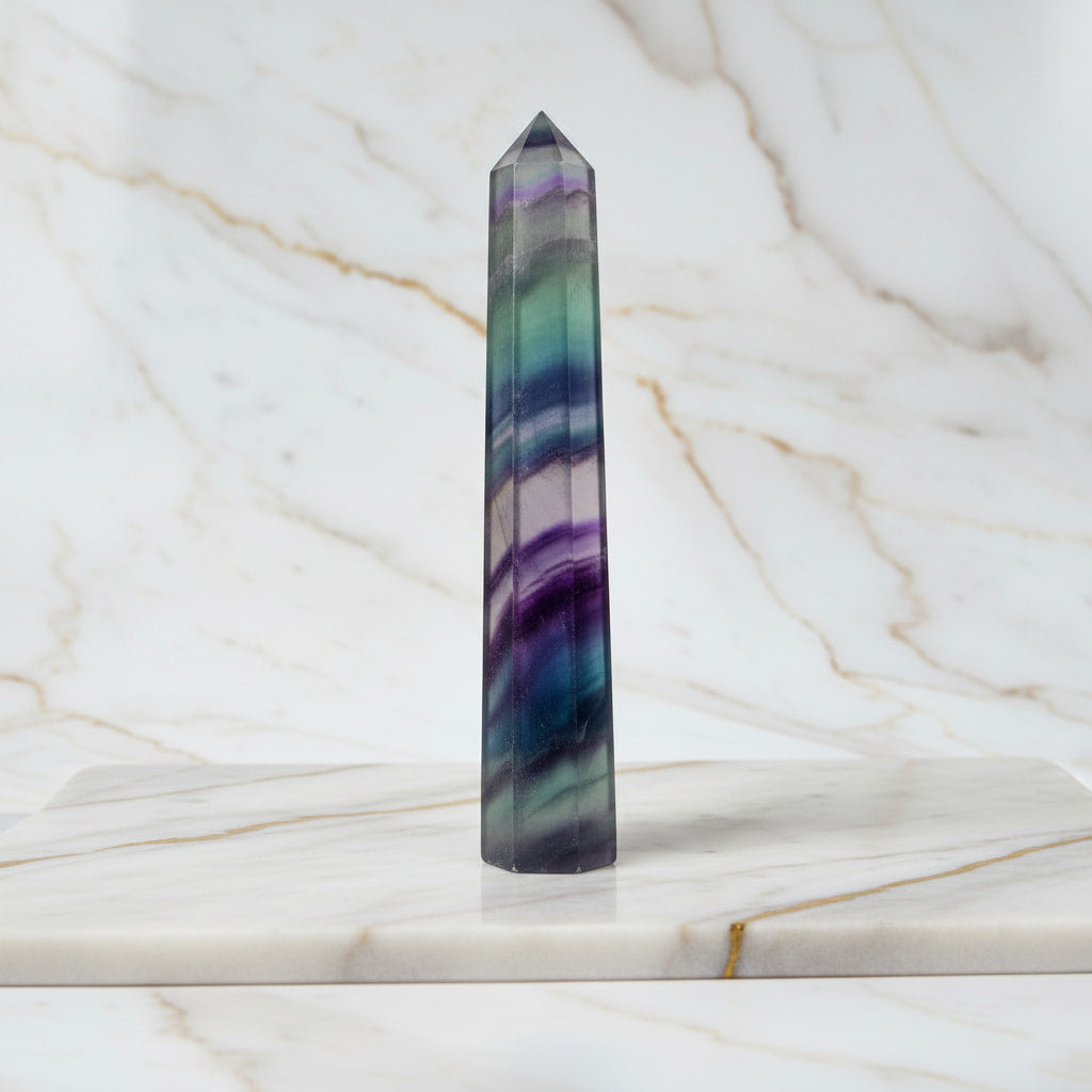 Fluorit Obelisk – Achtsamkeit & Liebe CrystalScents