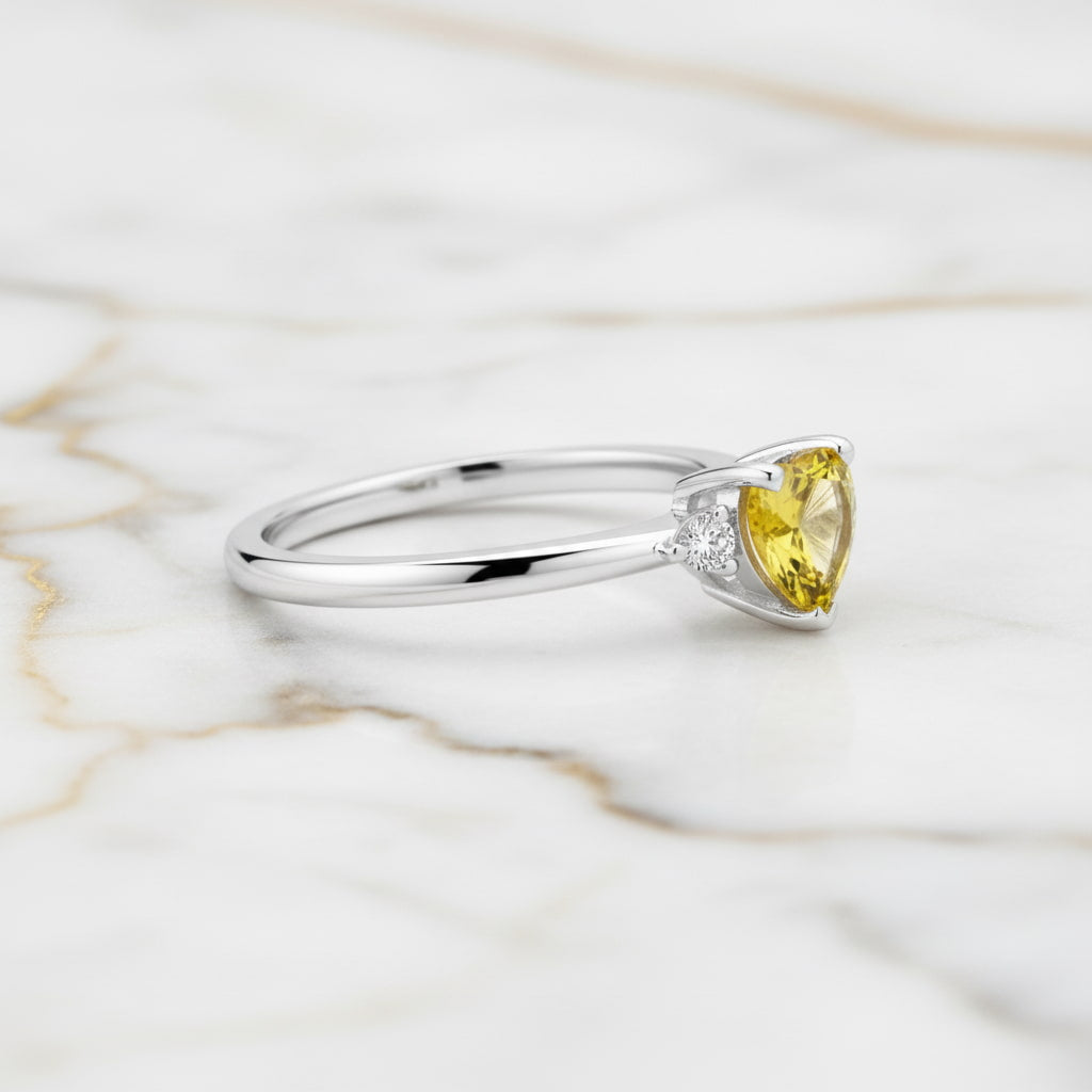 Citrin Ring - Strahlendes Herz CrystalScents