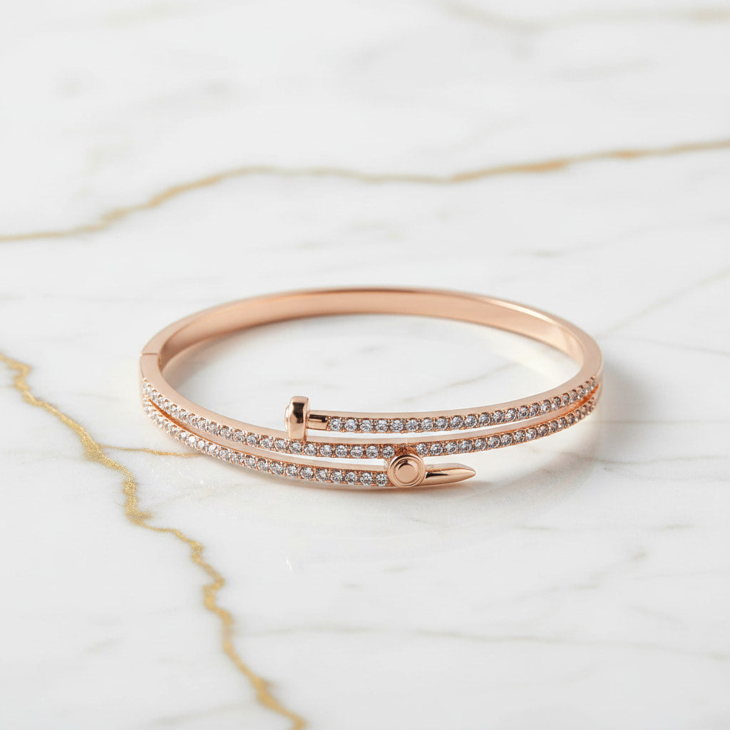 Armband Roségold – Funkelndes Nagel Design CrystalScents