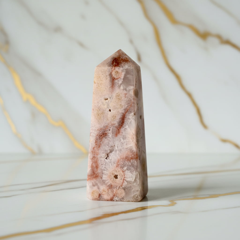 Rosa Amethyst Obelisk – Funkelnde Schönheit & Harmonie CrystalScents