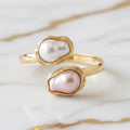 Armreif mit rosa Perle - Offenes Design CrystalScents