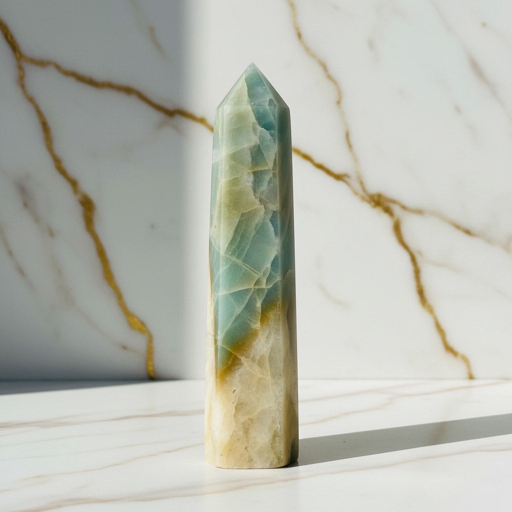 Aragonit Obelisk – Belebend & Klar CrystalScents