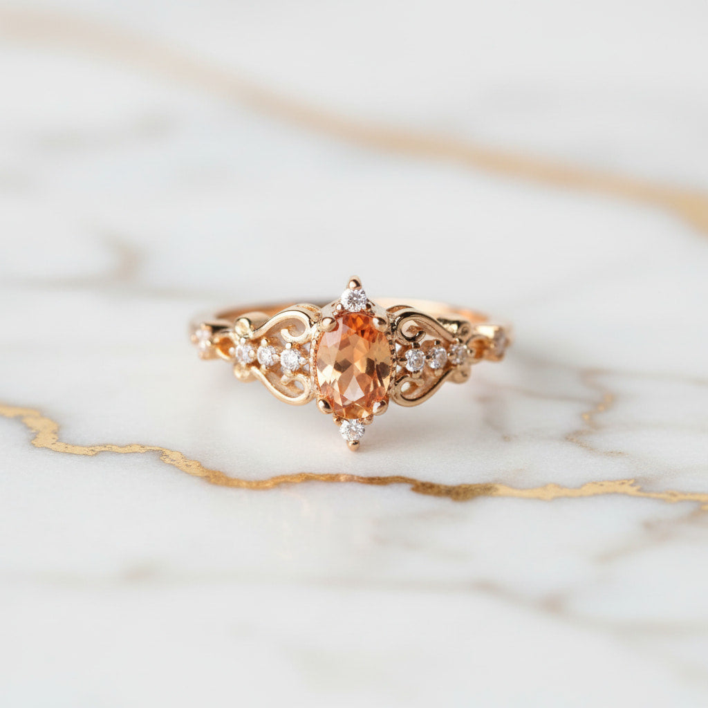 Ring mit orangem Stein – elegantes Schmuckstück für warme Akzente CrystalScents