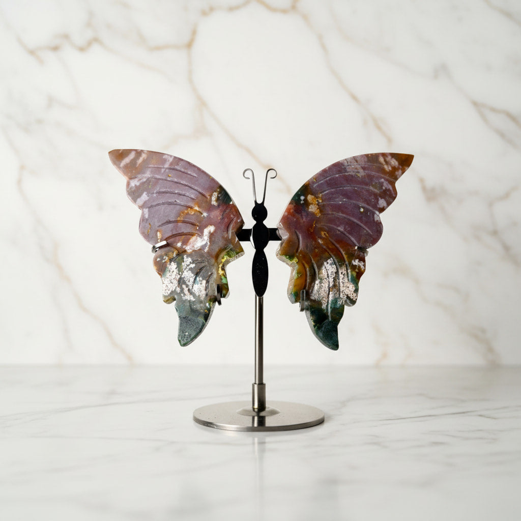 Mexikanischer Achat Schmetterling mit farbenfrohem Flügeln CrystalScents