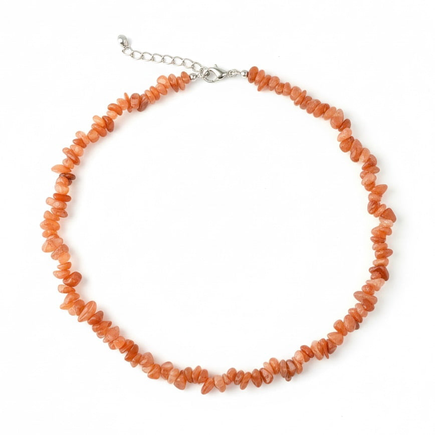 Achat Splitterhalskette – feuriges Accessoire CrystalScents