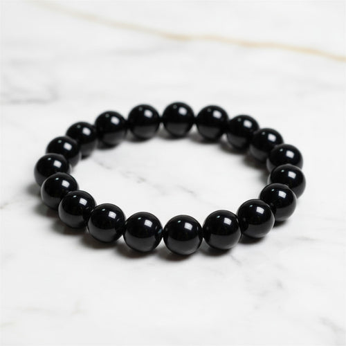 Obsidian Kugelarmband – Tiefschwarzer Glanz CrystalScents