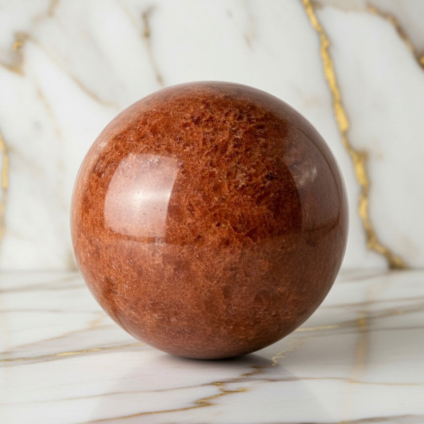Große Erdbeerquarz Kugel – Optimismus & Lebensfreude CrystalScents