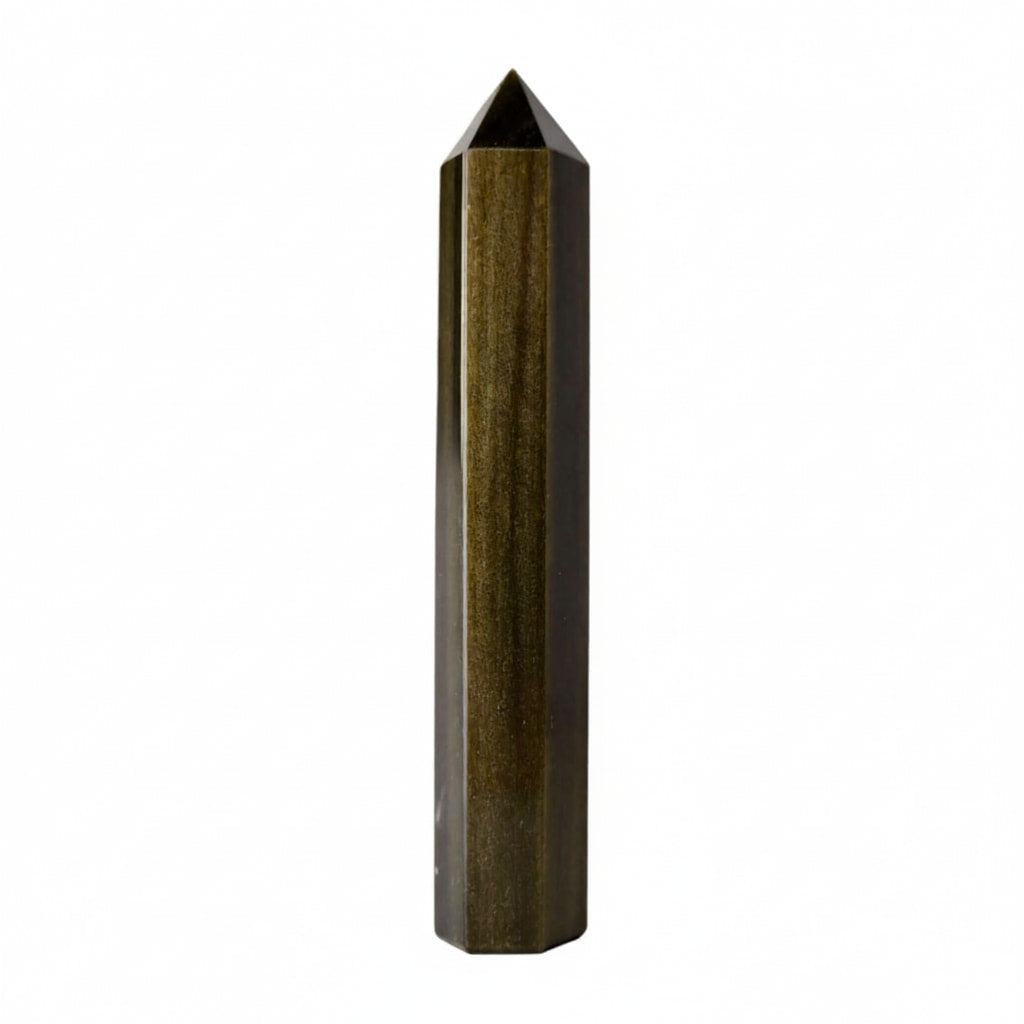Gold Obsidian Obelisk - Dunkle Kraft mit goldenem Schimmer CrystalScents
