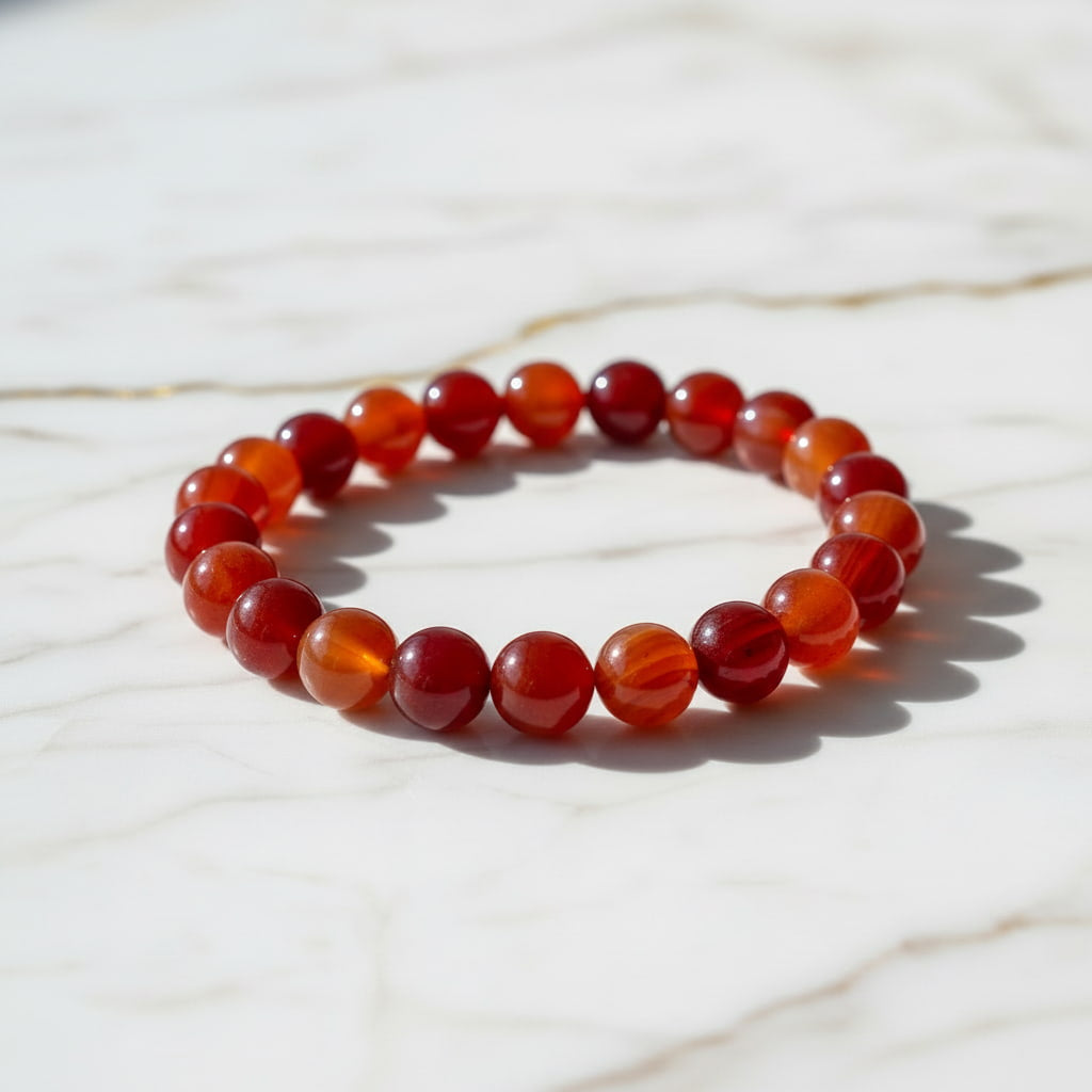 Karneol Kugelarmband – Lebensfreude & innere Stärke CrystalScents