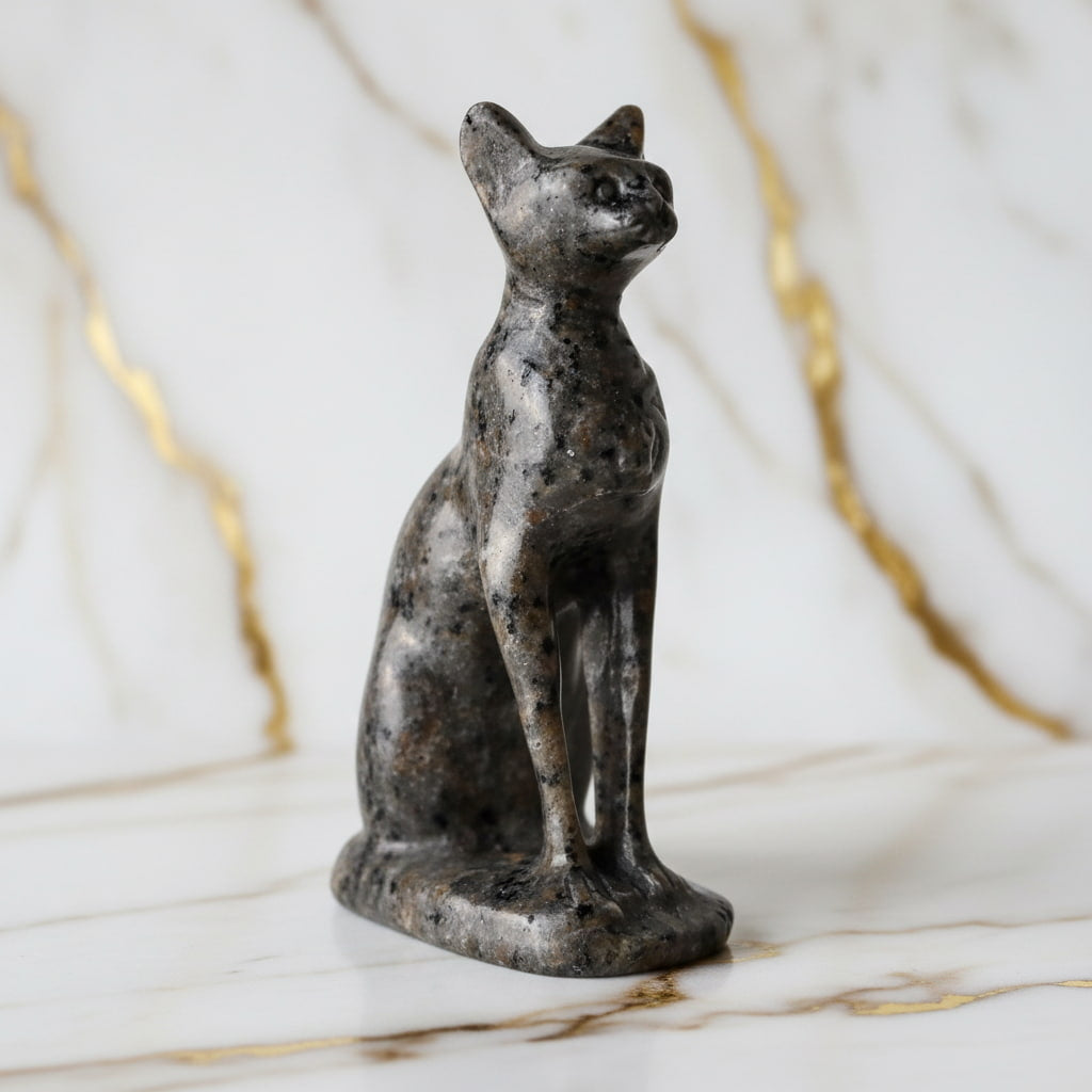Yooperlite Katze - Skulptur mit UV-Reaktion CrystalScents