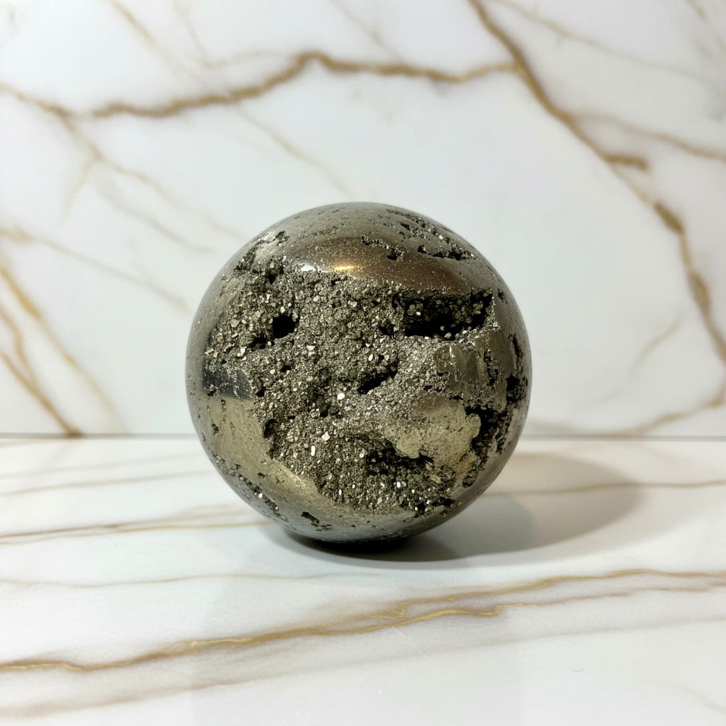 Pyrit Kugel - Finanzielle Energie CrystalScents