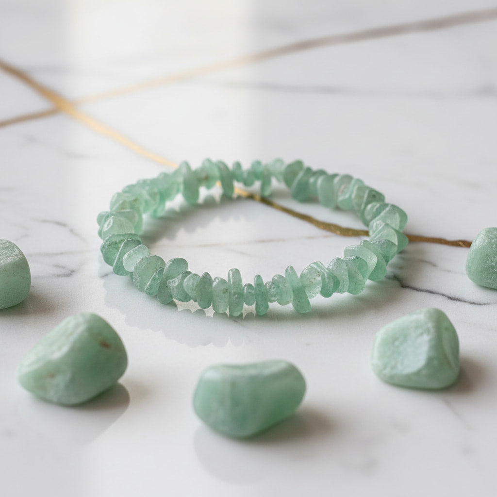 Aventurin Splitterarmband – Optimismus & positive Energie CrystalScents
