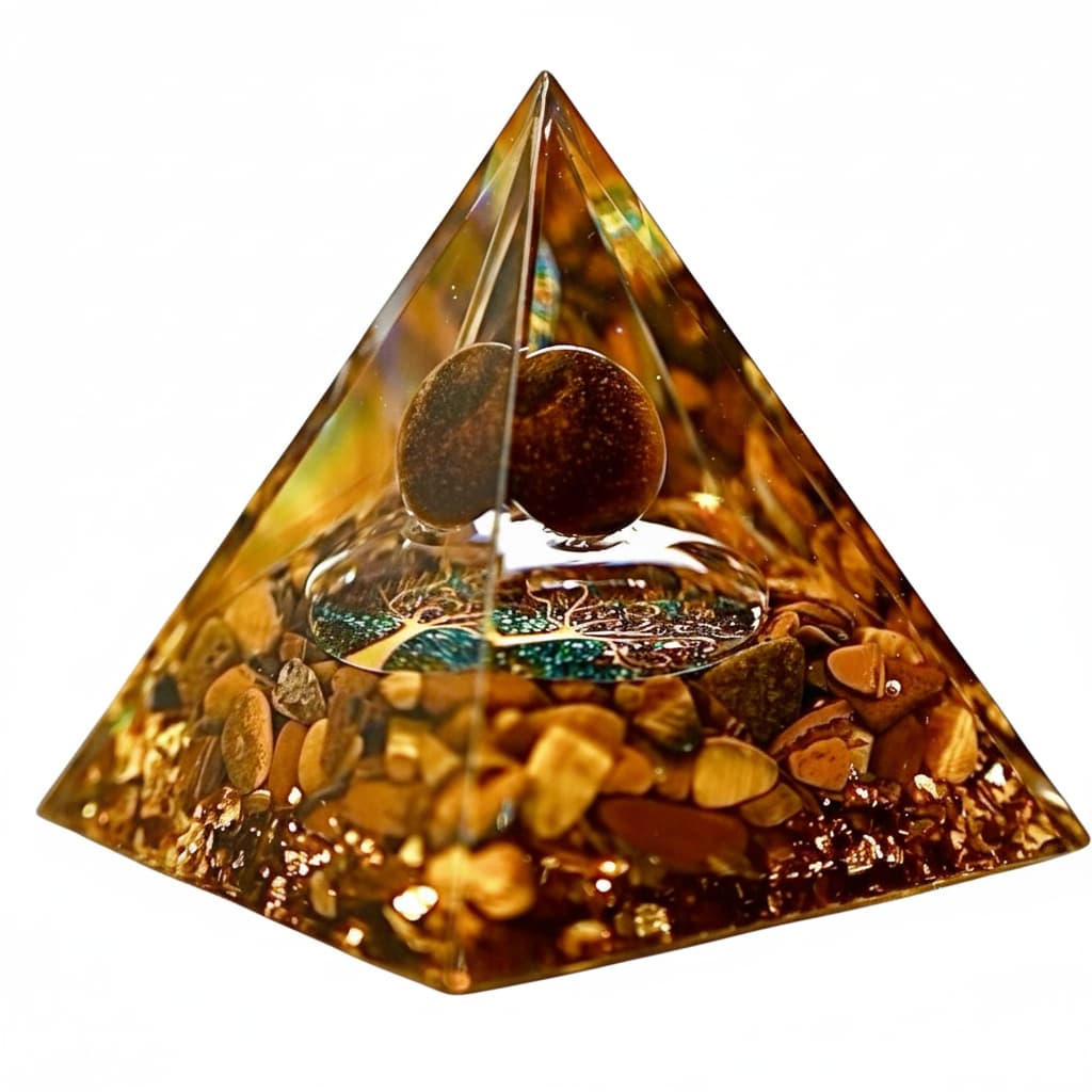Tigerauge Orgonit Pyramide - Stabilität & Schutz CrystalScents