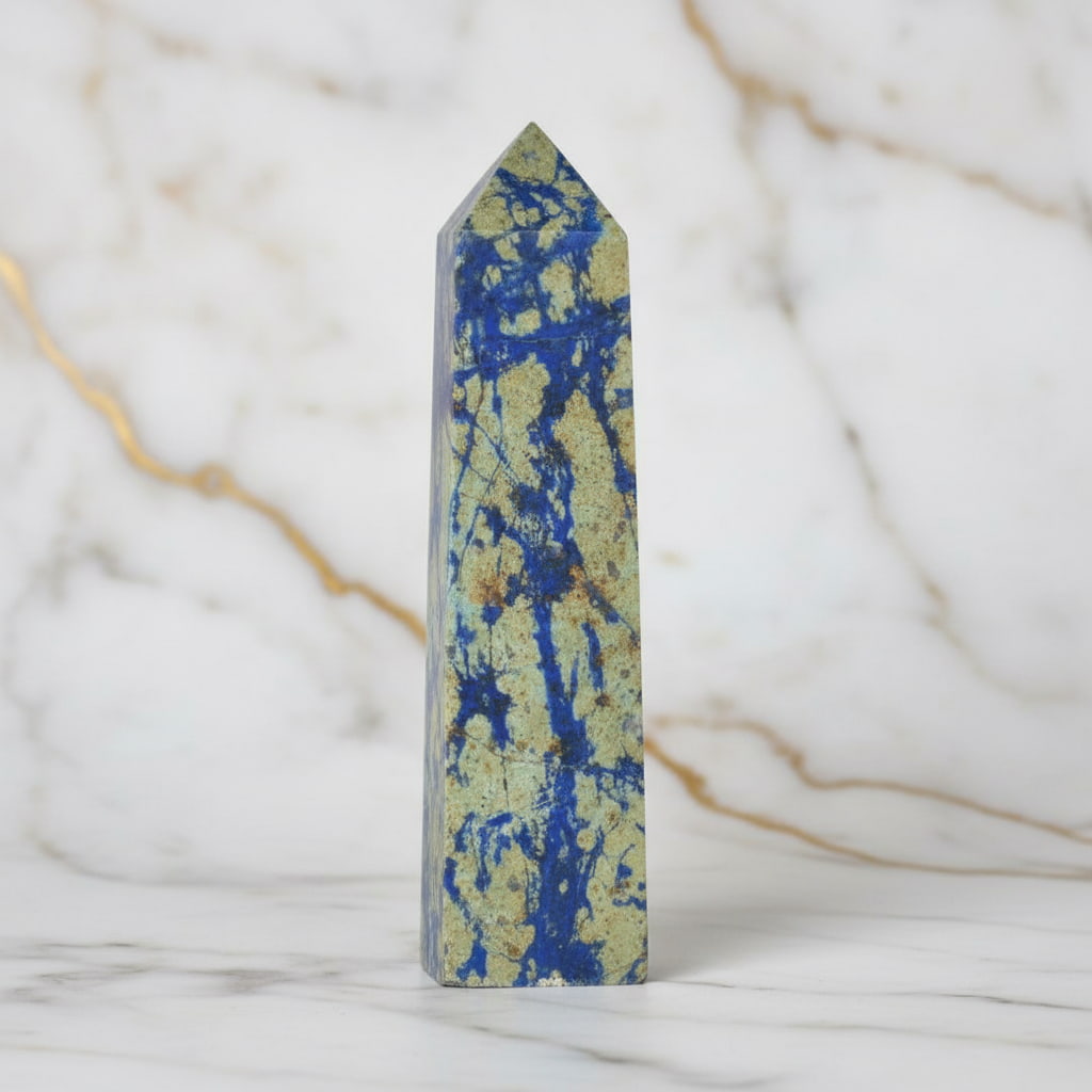 Phönix Lapislazuli Obelisk – Dekoratives Schmuckstück CrystalScents