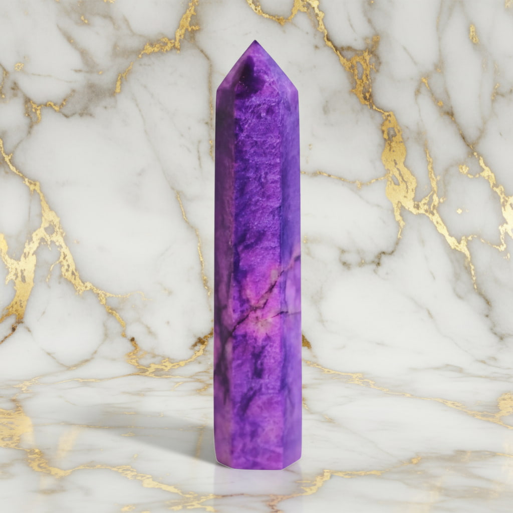 Lila Mondstein Obelisk – Harmonie & lila Kraft CrystalScents