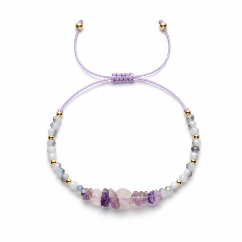 Amethyst Schutzarmband – Violetter Talisman für Balance CrystalScents