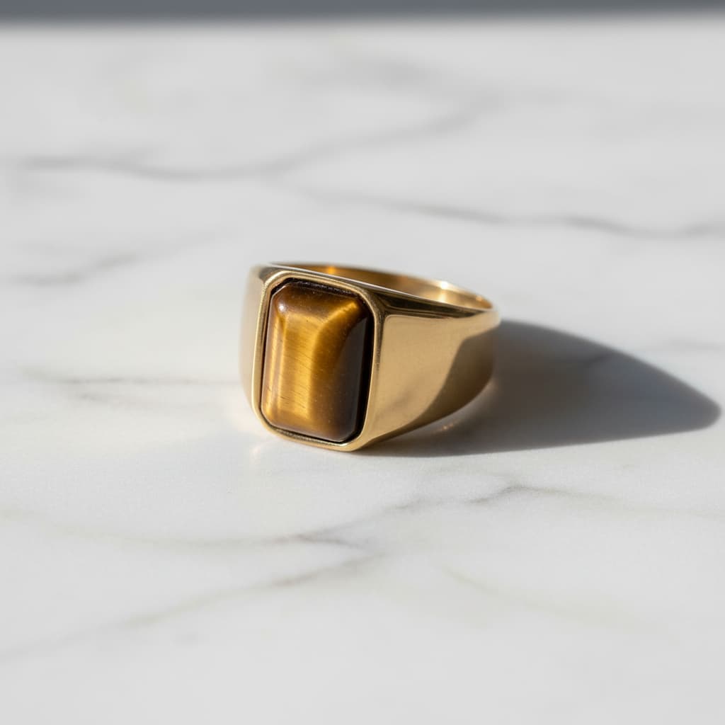 Tigerauge Ring - Klarheit & Fokus CrystalScents