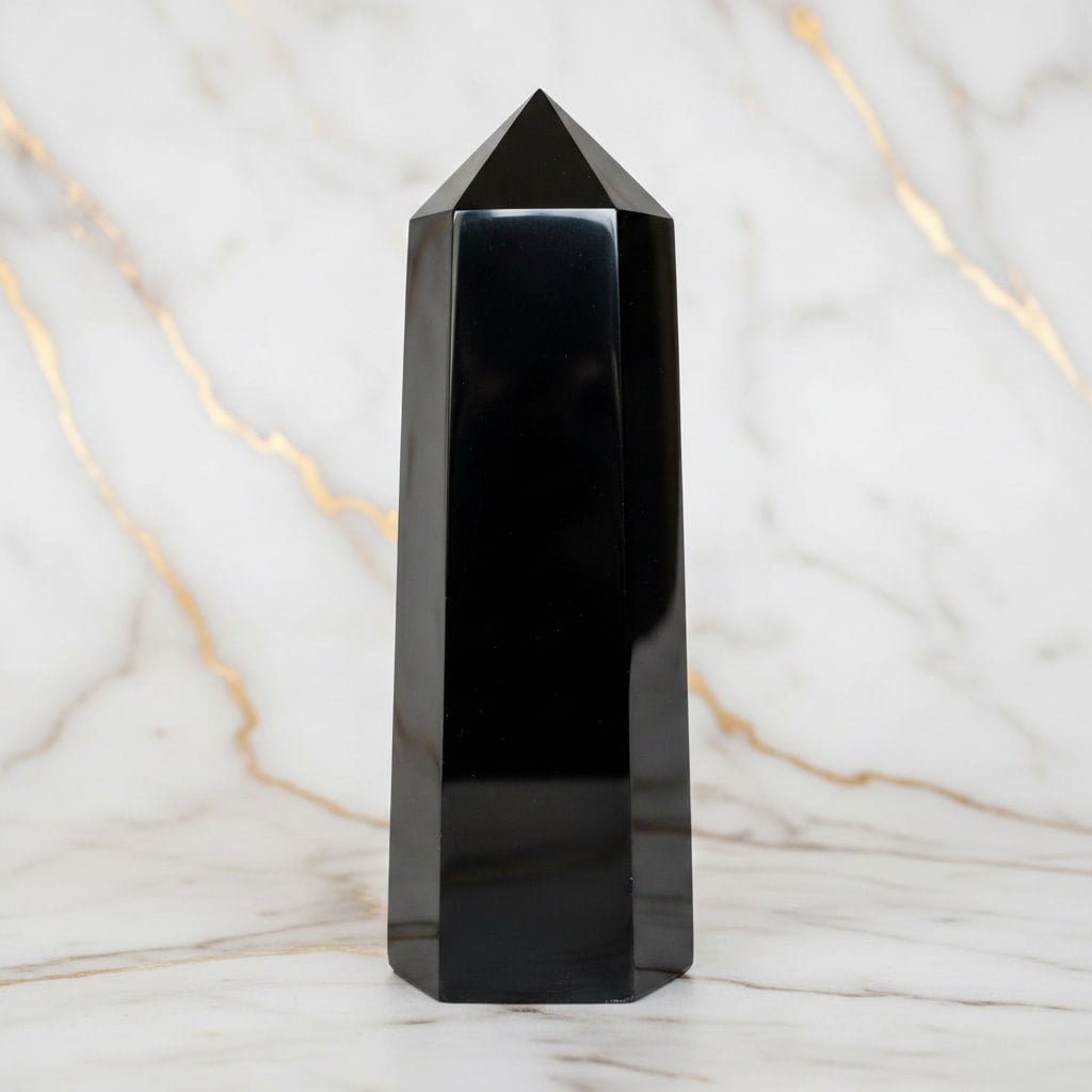 Großer Obsidian Obelisk – Schutzstein für mehr Klarheit CrystalScents
