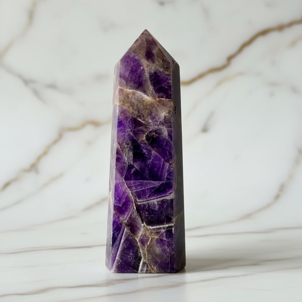 Amethyst Obelisk – Eleganz, Fokus & Harmonie CrystalScents