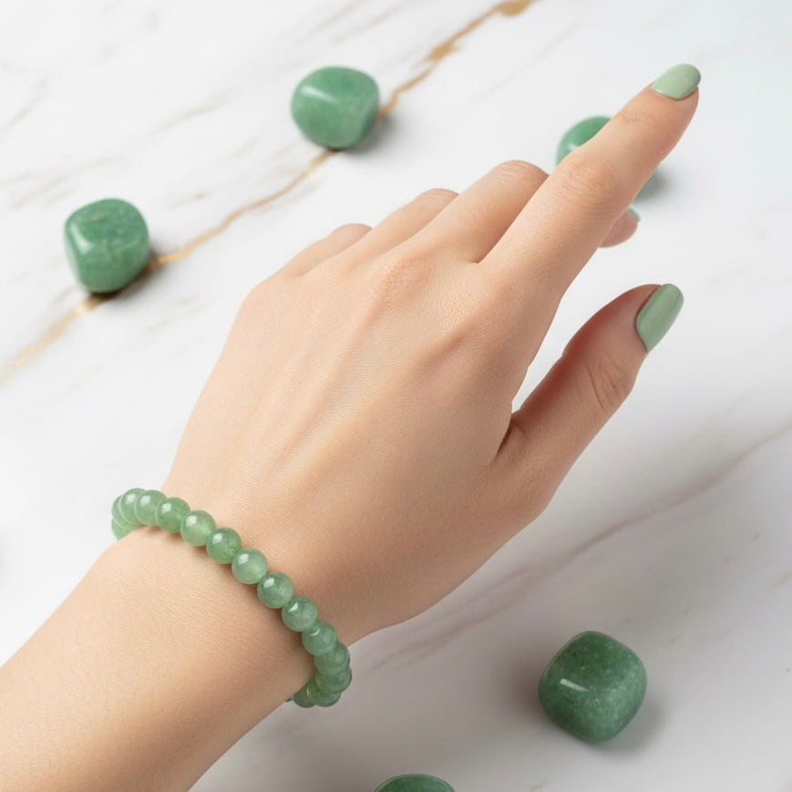 Aventurin Kugelarmband - Sanftes Glück CrystalScents