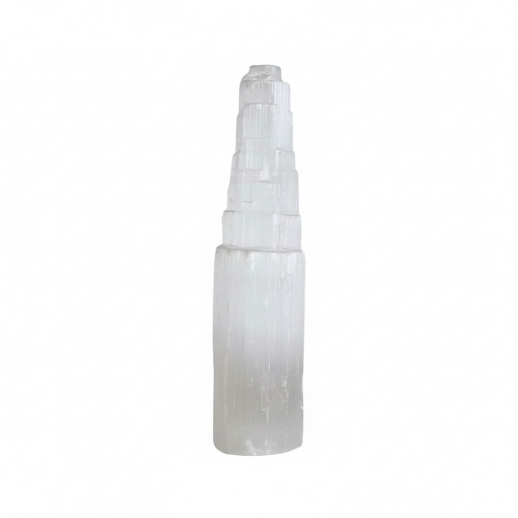 Selenit Turm – Ruhe & energetische Reinigung CrystalScents