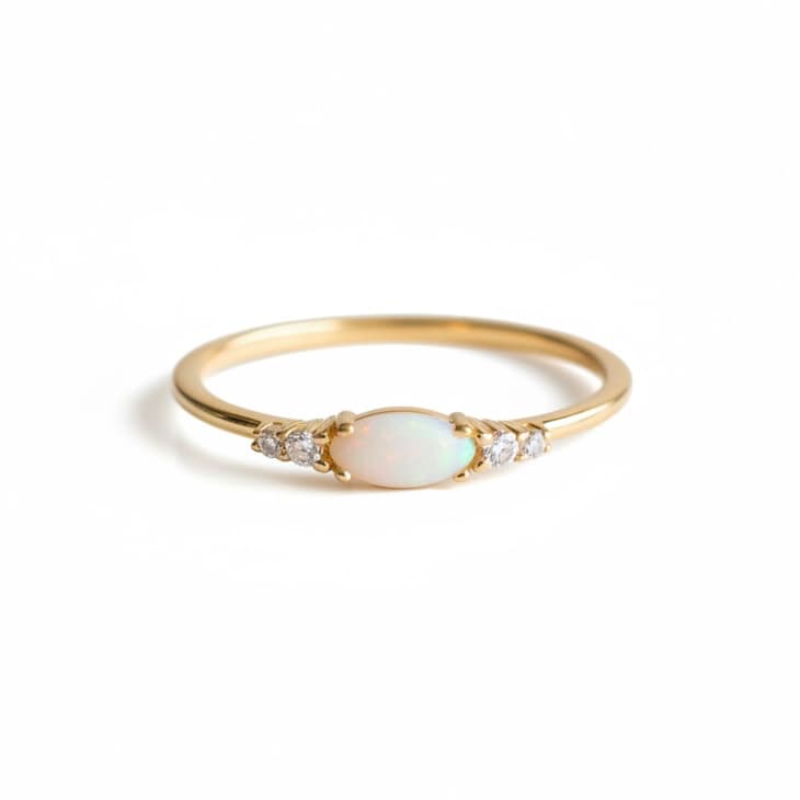 Ring gold mit zartem Opal-Highlight CrystalScents