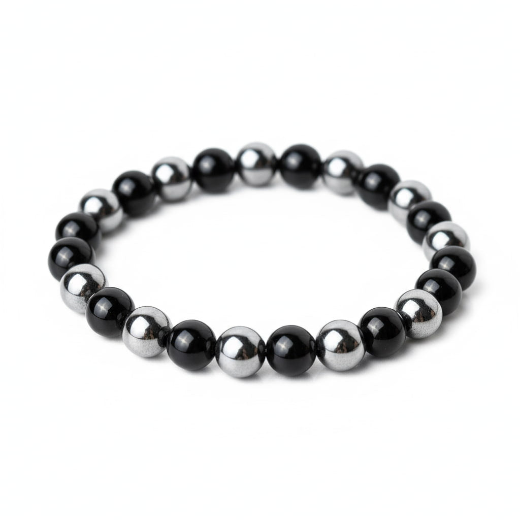 Obsidian Hämatit Kugelarmband – Schutz und Balance in einem CrystalScents