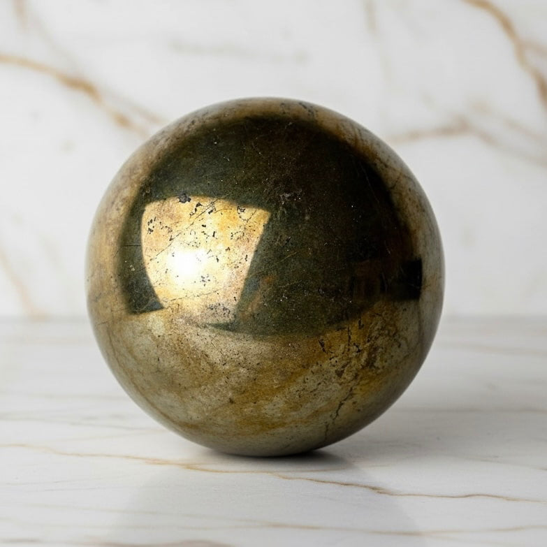 Sehr große Pyrit Kugel - Reichtum & positive Manifestation CrystalScents