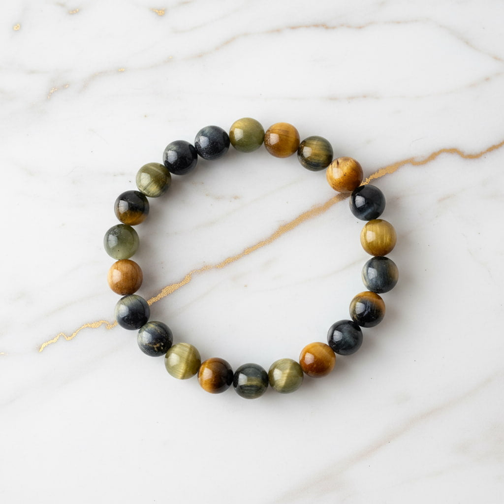 Tigerauge Kugelarmband - Energie & Schutz CrystalScents