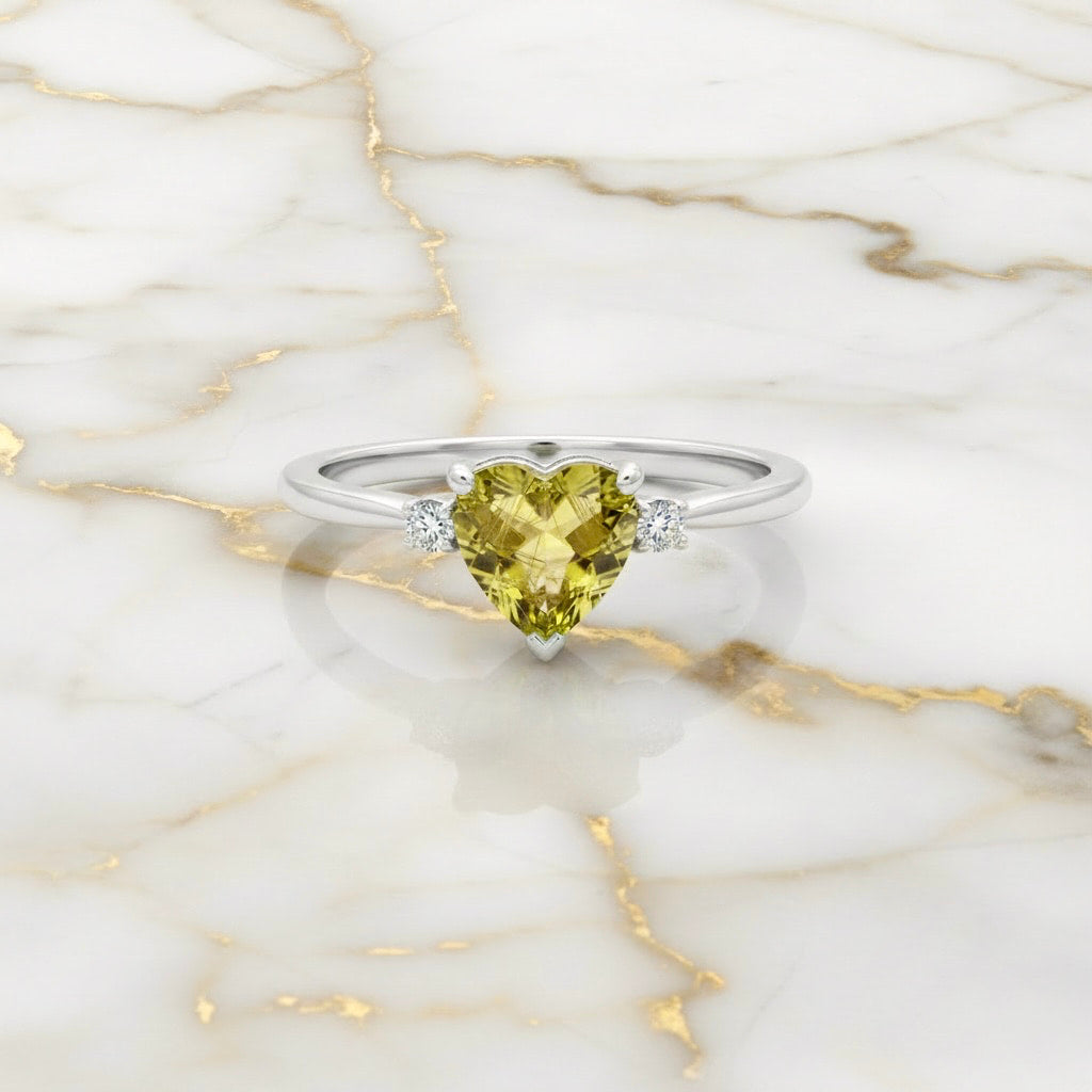 Citrin Ring - Strahlendes Herz CrystalScents