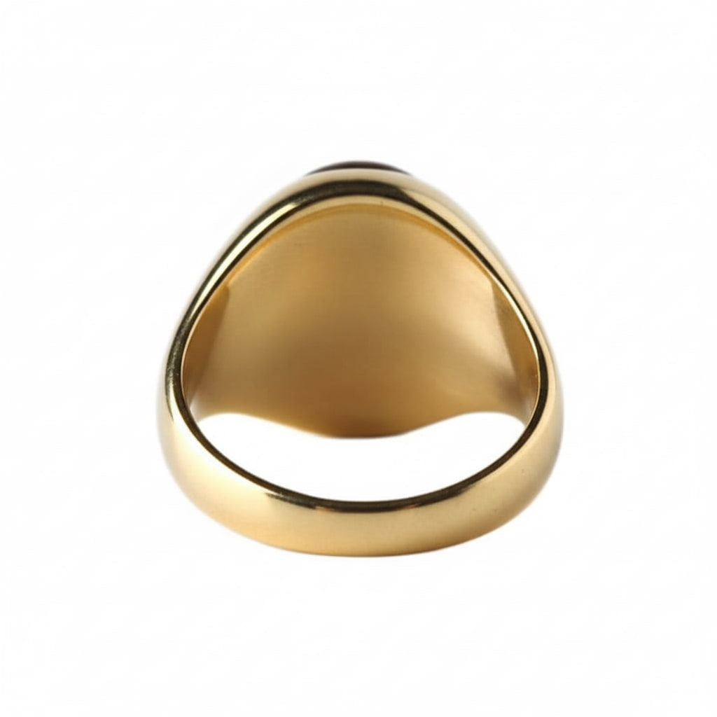 Tigerauge goldener Ring in Oval CrystalScents