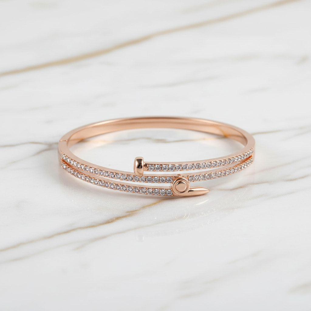 Armband Roségold – Funkelndes Nagel Design CrystalScents