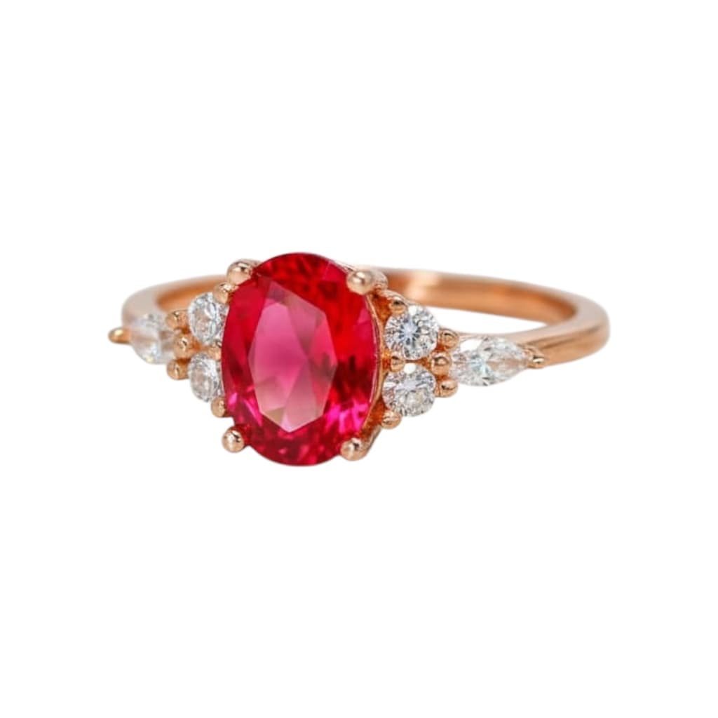 Rubin Ring – Roségoldener Blickfang CrystalScents