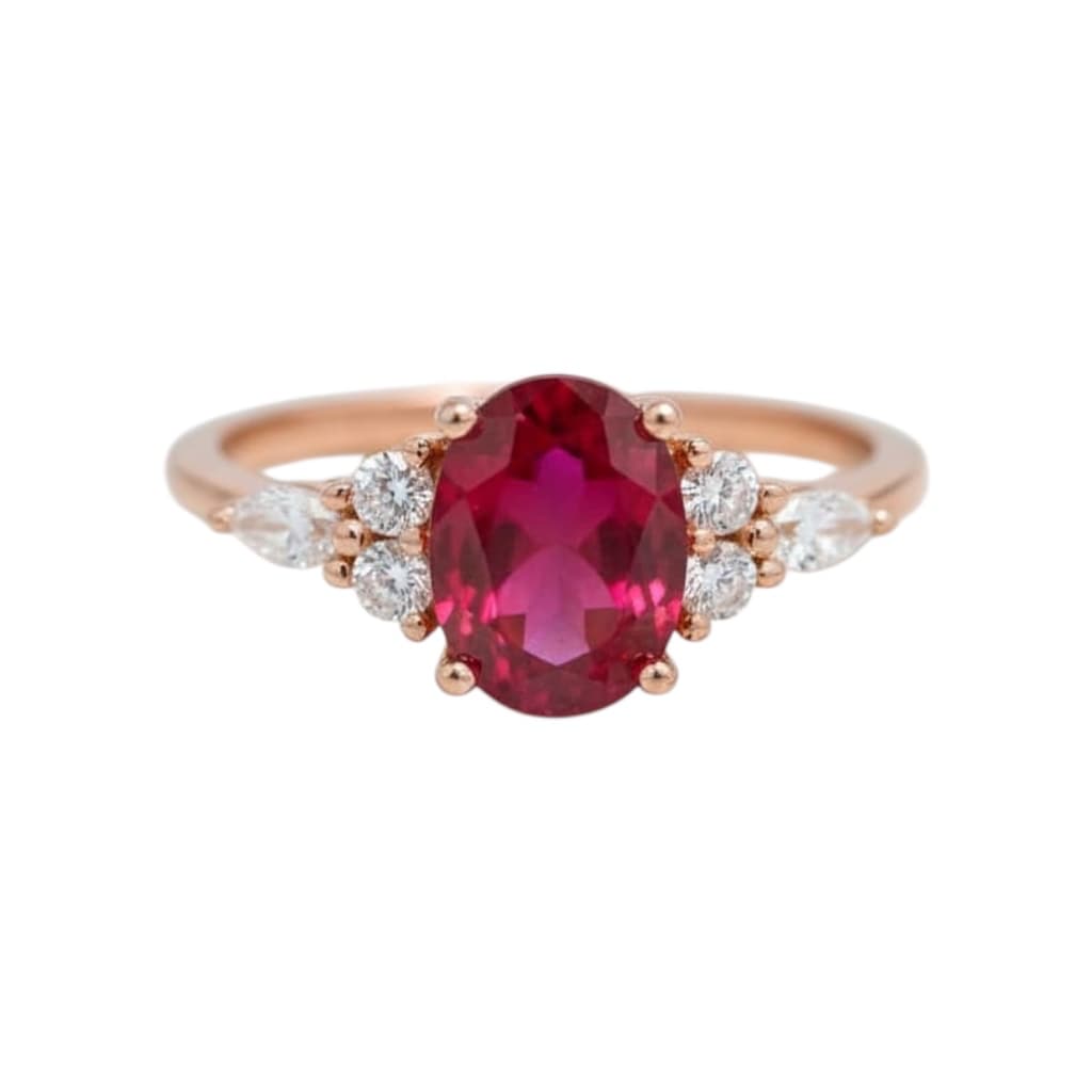 Rubin Ring – Roségoldener Blickfang CrystalScents