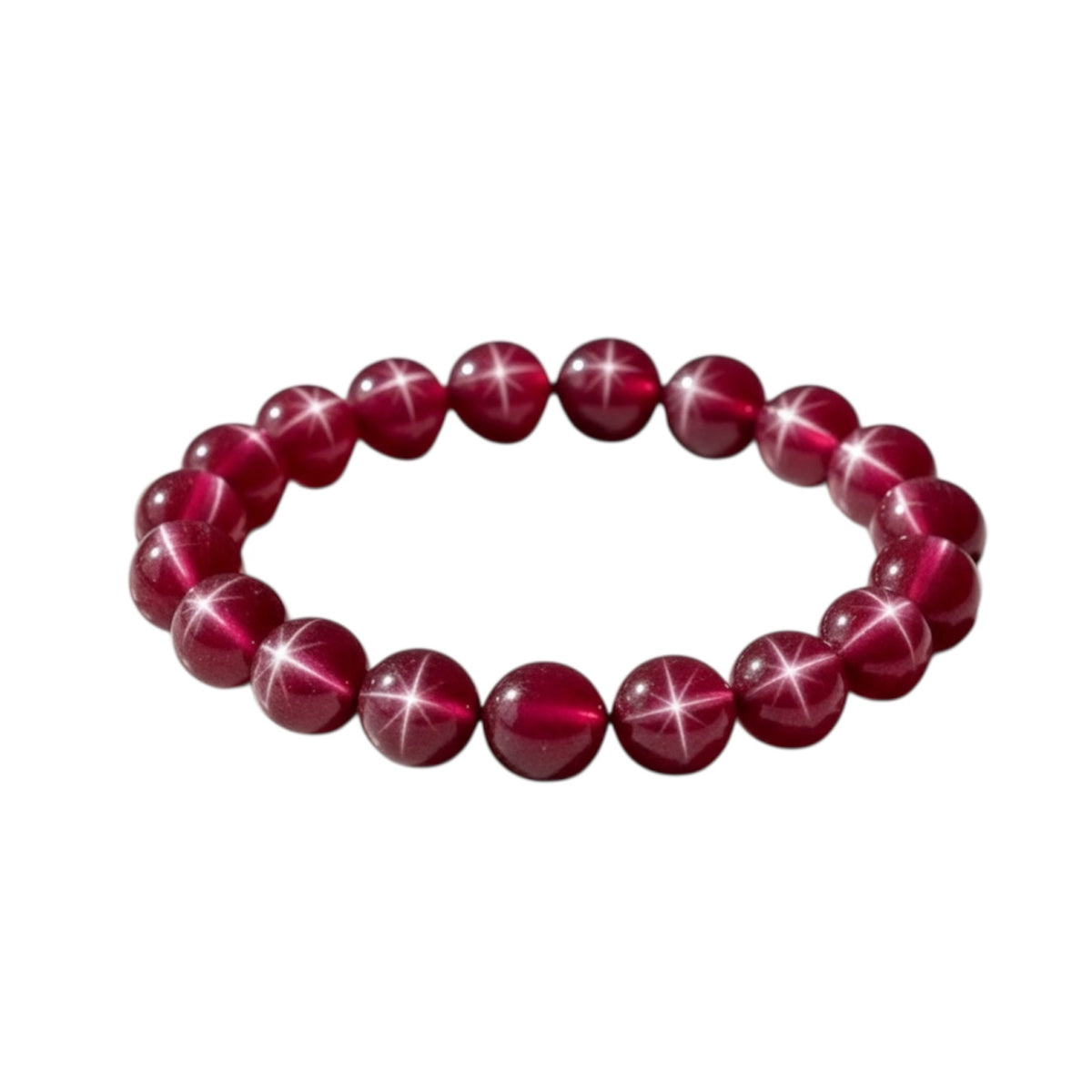 Star Rubin Kugelarmband - Leuchtender Stern-Effekt CrystalScents