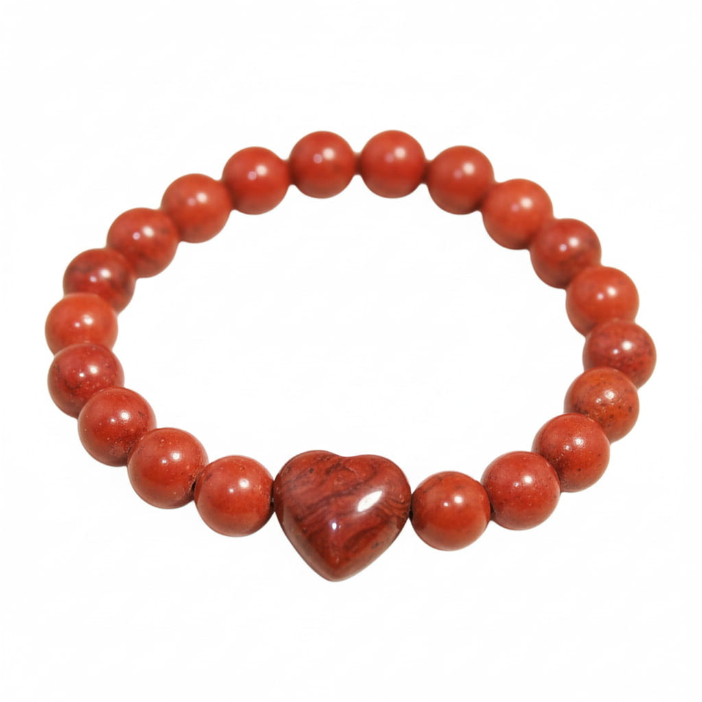 Roter Jaspis Kugelarmband - Herzenskraft CrystalScents