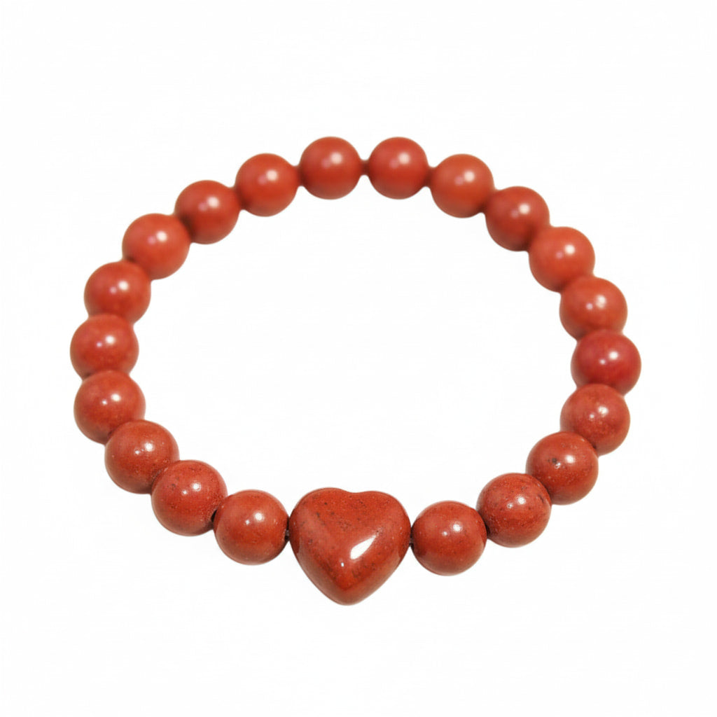Roter Jaspis Kugelarmband - Herzenskraft CrystalScents