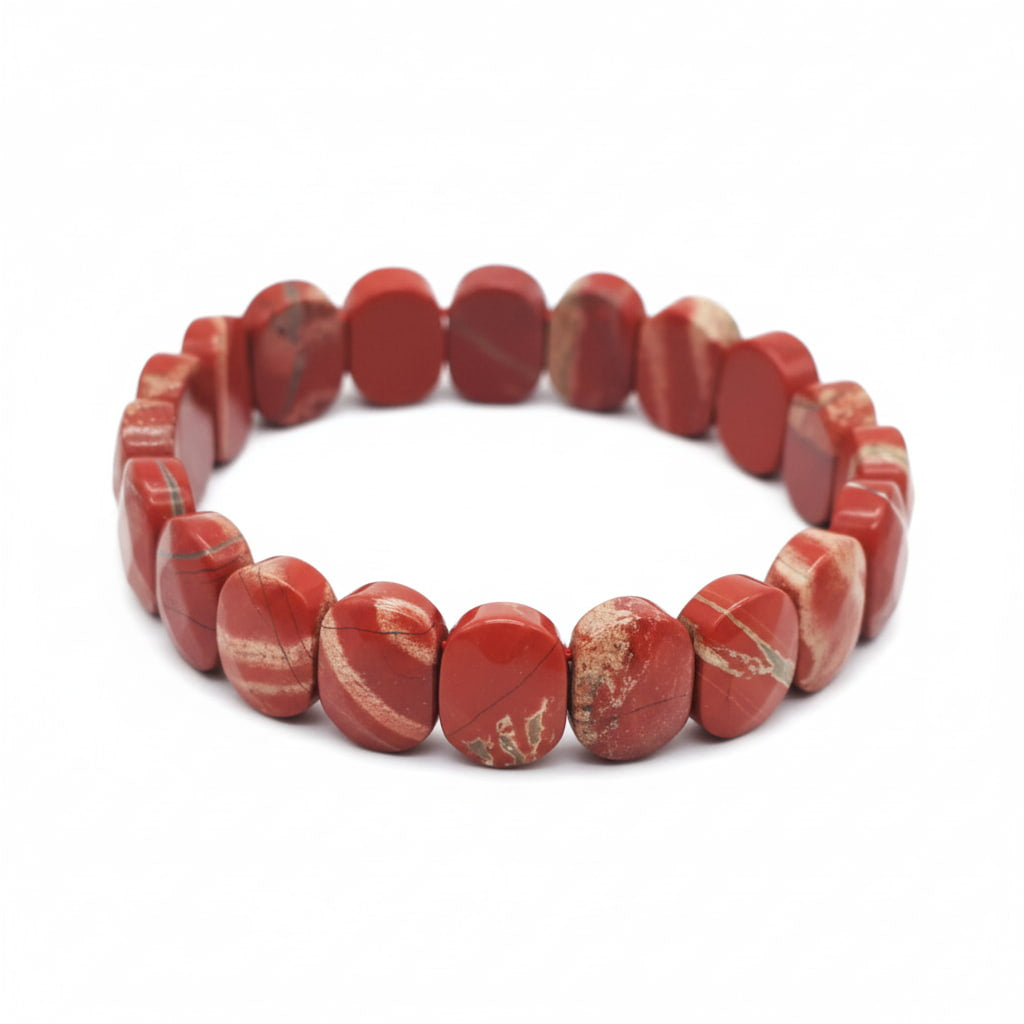 Roter Jaspis Facettenarmband - Energie & Feuer CrystalScents