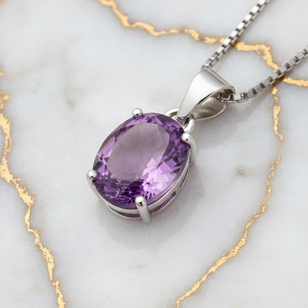 Amethyst Halskette - Ruhe & Erinnerung CrystalScents