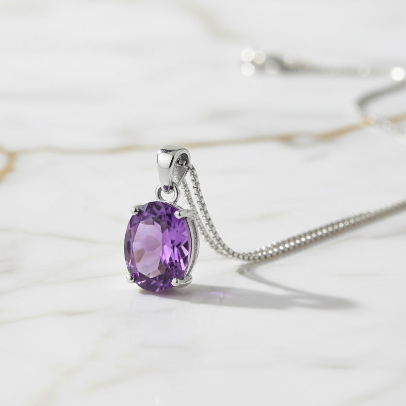 Amethyst Halskette - Ruhe & Erinnerung CrystalScents
