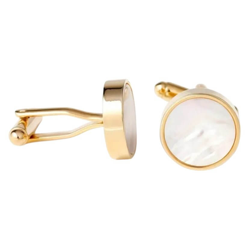 Manschettenknöpfe mit Perlmutt in Gold CrystalScents