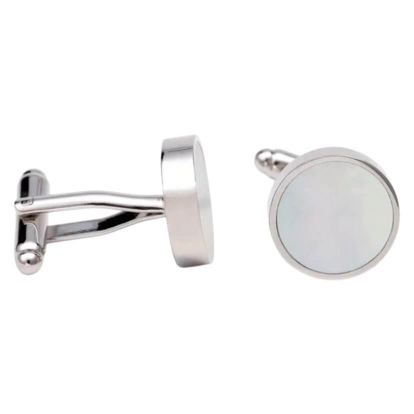 Manschettenknöpfe mit Perlmutt in Silber CrystalScents