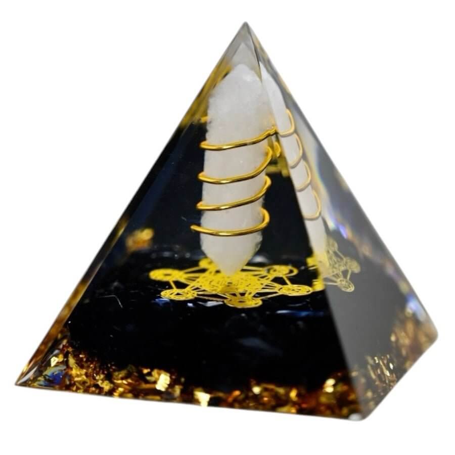 Orgonit Pyramide Obsidian - Doppelender CrystalScents