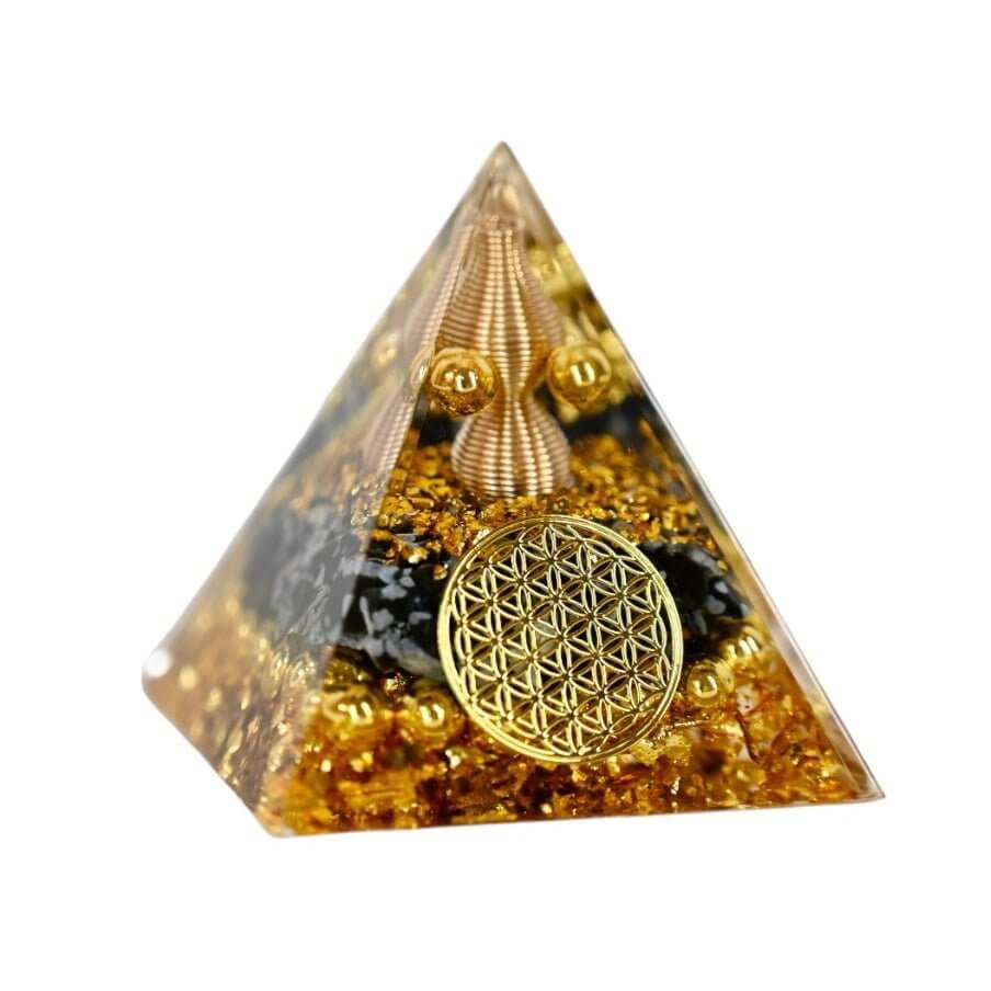 Orgonit Pyramide - Schneeflocken Obsidian CrystalScents