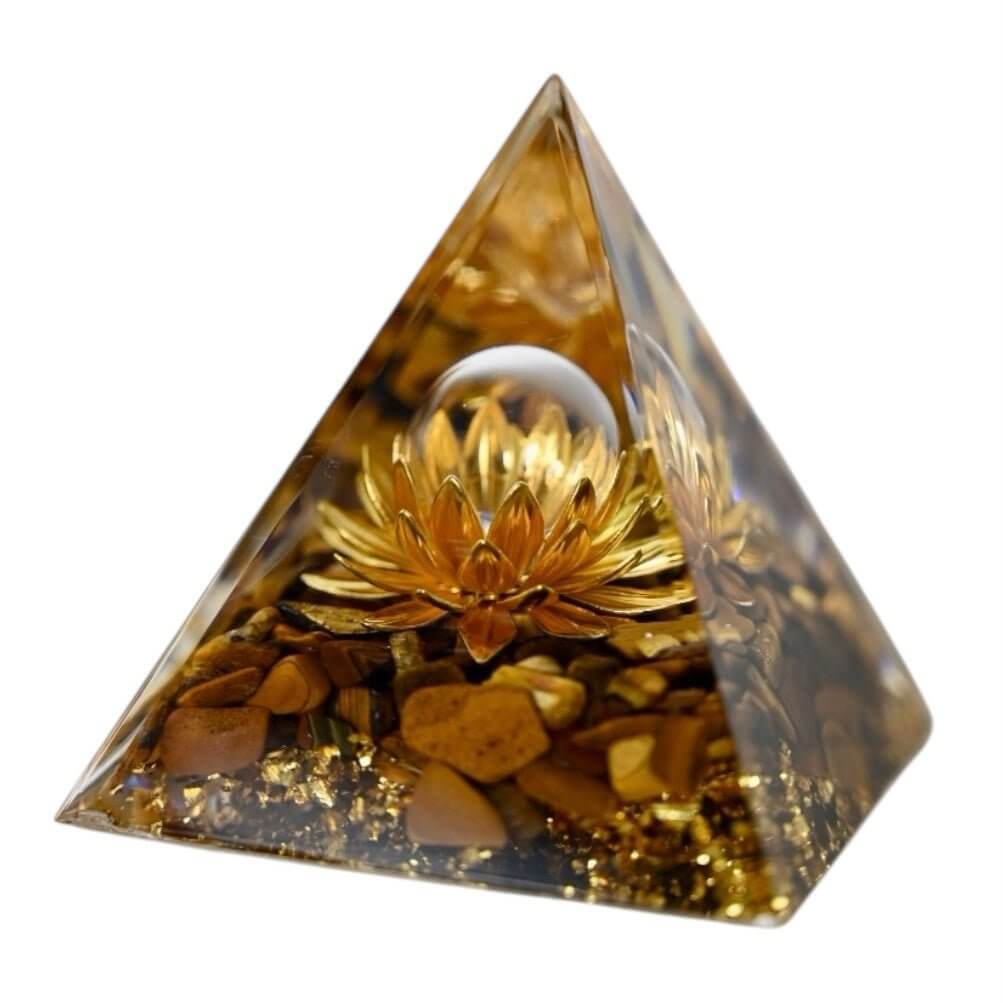 Orgonit Pyramide Tigerauge - Lotus CrystalScents